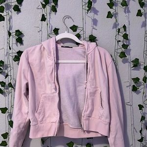 Pastel Pink Crystal hoodie by Brandy Melville